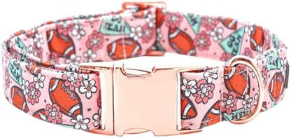 Dog Collars, Fall Pet Collar Rugby Print Pet Collar Durable Metal Collar Cute Soft Puppy Collars Adjustable Dog Collar for X-Small Dogs