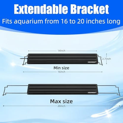 AQUANEAT LED Aquarium Light Full Spectrum for 16 Inch to 20 Inch Fish Tank Light Fresh Water