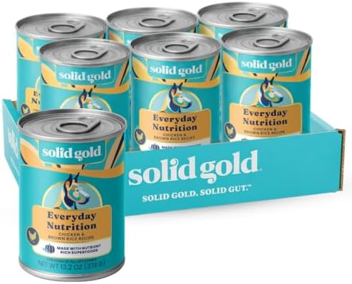 Solid Gold High Calorie Chicken Wet Dog Food, Adult & Puppies, 6ct Cans