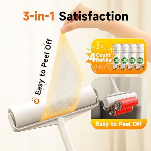 9.45” 400 Sheets Large Lint Roller for Pet Hair
