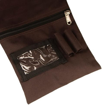 Jeffers Poplar Head Grooming Bag – Horse Grooming Organizer Tote with Pockets for Brushes, Tools, Clippers, Shampoo, Detangler – Stable Barn Kit Carrier for Horses, Pets, Plymouth Brown Plaid