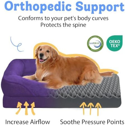 Chez Paw Orthopedic Waterproof Dog Bed for Medium and Large Dogs