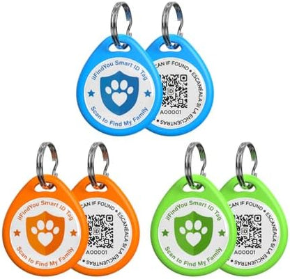 QR Code Cat Tags Personalized Small, Real-time Alerts, BLORGR