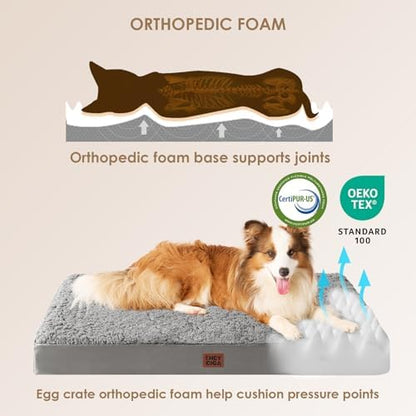 EHEYCIGA Orthopedic Dog Bed Extra Large with Removable Washable Cover, 41IN