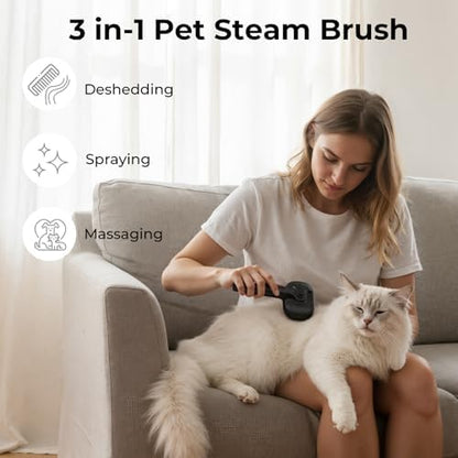 Pecute Self-Cleaning Steam Dog Cat Brush for Heavy Shedding/Long Coats