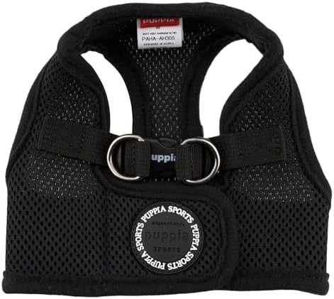 Puppia Soft Vest Dog Harness - Black - Large