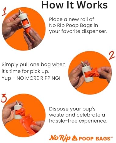 Dog Poop Bag Rolls: Convenient Tissue-Style, Extra Thick, Leak Proof, Refills for Poop Bag Leash Holder, Pooper Scooper, Unscented - 120 Count