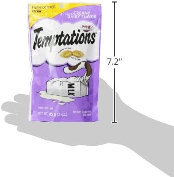 Temptations Classic Crunchy and Soft Cat Treats, Creamy Dairy, 3 oz, 12pk