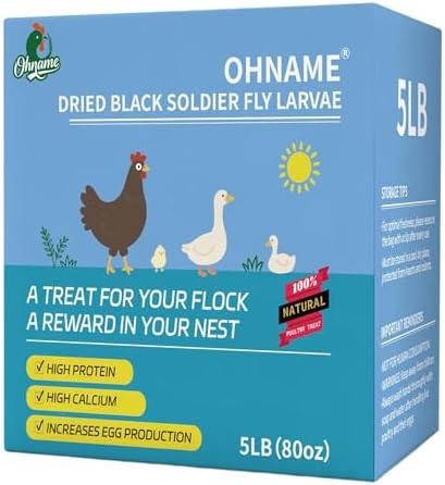 5LB Dried Black Soldier Fly Larvae for Chickens