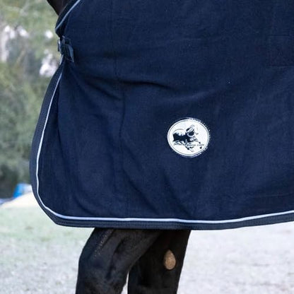 Jeffers Elite Fleece Cooler Blanket for Horses, 78" – Contoured Moisture Wicking Horse Cooler, Lightweight Breathable Fleece Horse Cover for Layering, Travel, Grooming & All Year Round Use - Navy