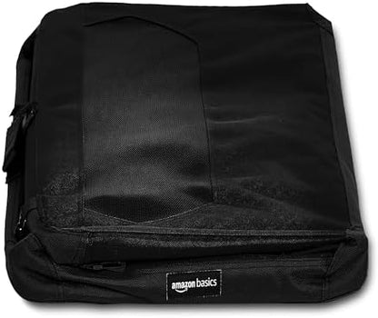 Amazon Basics Portable Soft Pet Dog Crate Carrier Kennel with Mesh Windows, Foldable, 30 x 21 x 21 inches, Black