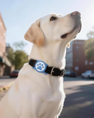 IP68 Waterproof Dog AirTag Holder for Dog Collar, Soft, Stretchy Silicone