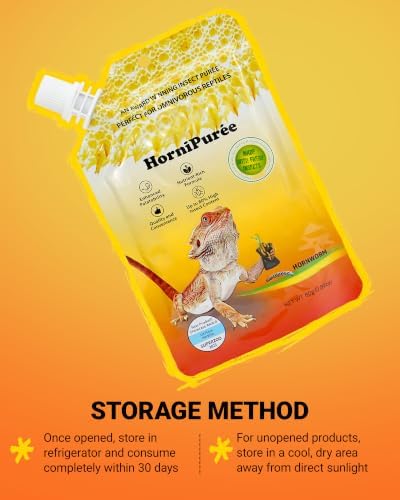 Crested Gecko Food Hornworm Puree-HorniPuree Complete Reptile Diet Made with Fresh Insects 2.82 oz