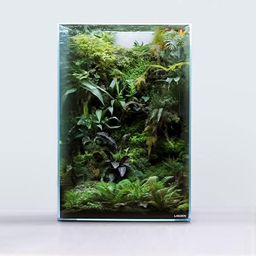 LANDEN Aquarium Tall 10 Gallon Ultra Clear Glass Rimless Fish Tank 30T