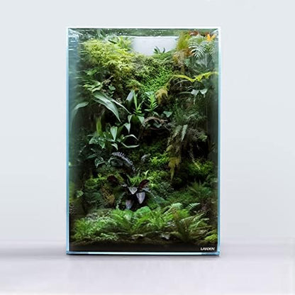 LANDEN Aquarium Tall 10 Gallon Ultra Clear Glass Rimless Fish Tank 30T