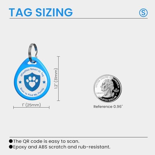 QR Code Cat Tags Personalized Small, Real-time Alerts, BLORGR