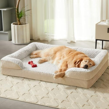 LEXTRO Washable Orthopedic Dog Bed, Waterproof Couch for Large Senior Dogs