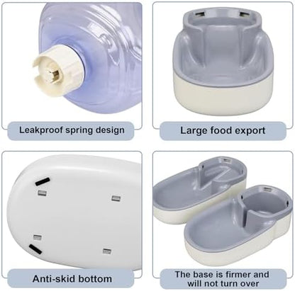 2 Pack Automatic Cat Feeder and Water Dispenser Pet Dog Gravity Feed Bowl