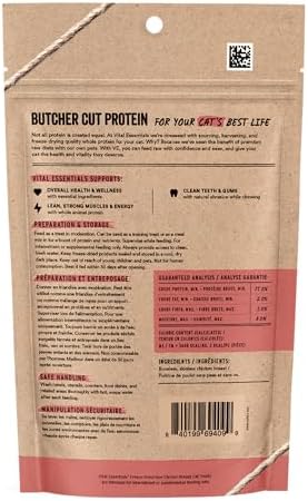 Vital Essentials Freeze Dried Cat Treats, Chicken Breast, 2.1 oz Bag