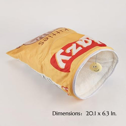 Cat Puppy Toy Sleeping Bag Cute Potato Chip Bag Design Hanging Snack Toy Crinkle Paper Pet Accessories