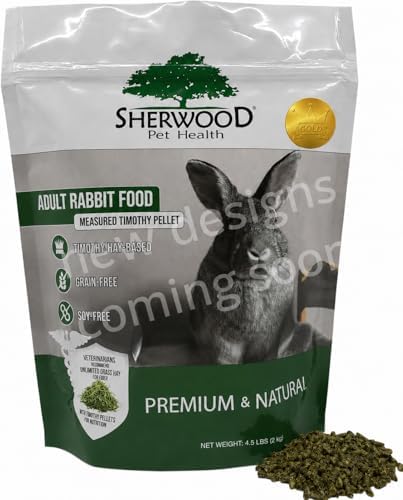 Sherwood Pet Health Adult Rabbit Food Timothy Hay Pellet 4.5 lbs. Hay-Based, Grain-Free, Soy-Free for Better Digestion