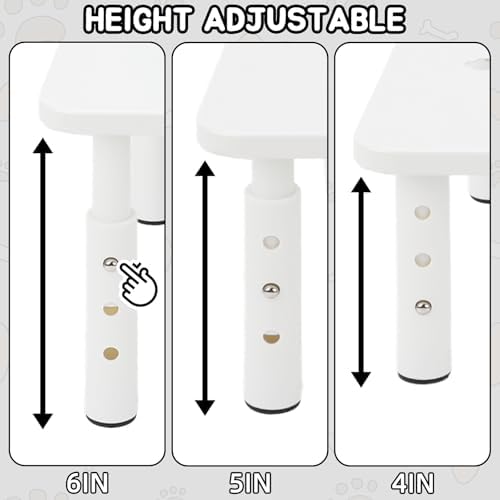 Elevated Cat Food Stand, Adjustable Automatic Cat Feeder Station