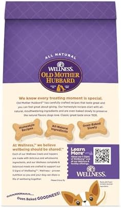 Old Mother Hubbard Wellness P-Nuttier Dog Biscuits, Natural, Training Treats, Peanut Butter Flavor, Mini Size, (20 Ounce Bag)(Pack of 2)