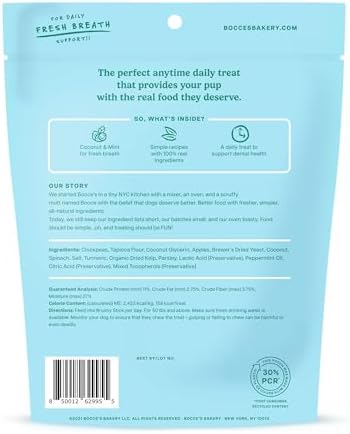 Bocce's Bakery Brushy Sticks Dog Dental Treats, Large Breeds (16 oz)