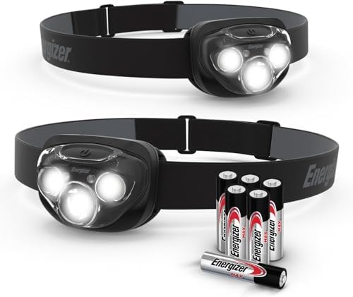 Energizer LED Headlamp PRO (2-Pack), IPX4 Water Resistant Head Light
