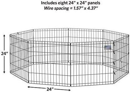 Midwest 24-Inch Exercise Pen, No Door, 16 Sq Ft Play Area