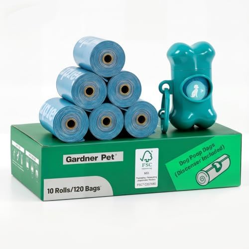 Gardner Pet Dog Poop Bags Rolls, 120Count Poop Bags for Dogs Extra Thick