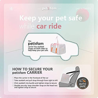 Soft Cute Travel Pet Carrier Bag for Medium Cats, Kitty and Puppy, Fantasy Pink, M
