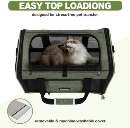 GAPZER Medium Cat Carrier Bag Lightweight, Soft-Sided Small Pet Carry Crate