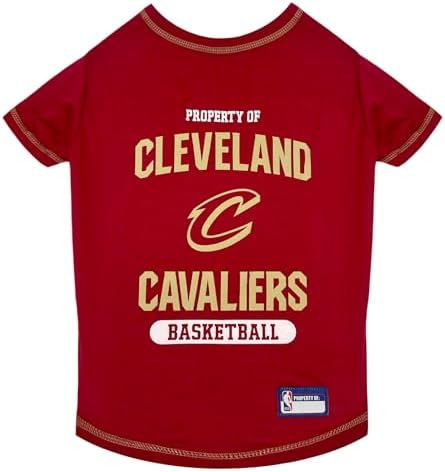 Pets First NBA Licensed Hoodies & T-shirt for Dogs & Cats, Clevel& Cavaliers, Small
