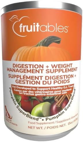 Fruitables Pumpkin Digestive Supplement, Fiber Supplement for Dogs, 15oz