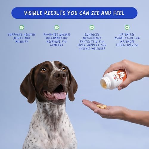 Turmeric for Dogs 120 Tablets - Anti-Inflammatory, Joint & Collagen