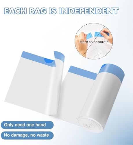 100 Count Self-Cleaning Cat Litter Box Liners Compatible With MW-SC01/SC02/SC09/LR01/LR02, Drawstring Heavy Duty Kitty Waste Bags Disposable Receptacles Bags Trash Bag -18" x 12.6"