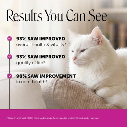 Cat Multivitamin Crunchy Creamy Chews - Daily Vitamins with Lysine, Prebiotics, Omega 3 Fish Oil - Cat Treats for Immune Support, Skin Coat, Digestion, Heart + Joint Health (180 Day Supply)
