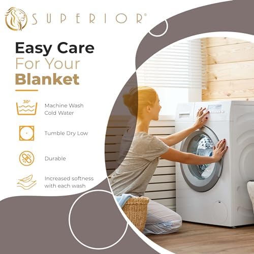 Superior Metro All-Season Cotton Blanket, Woven Blanket for Couch, Bed, Bedding, Farmhouse, Home Essentials, Cute and Cozy Bohemian Blankets, Herringbone Weave, Twin Size, Charcoal