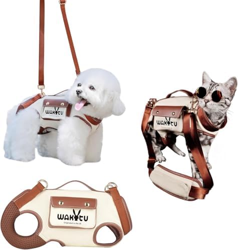Wakytu Dog Lift Harness Dog Carrier Sling for Small Dogs & Cats,S