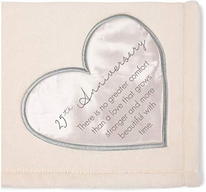 Pavilion Gift Company - 25th Soft Royal Plush Blanket 50x60 Inch