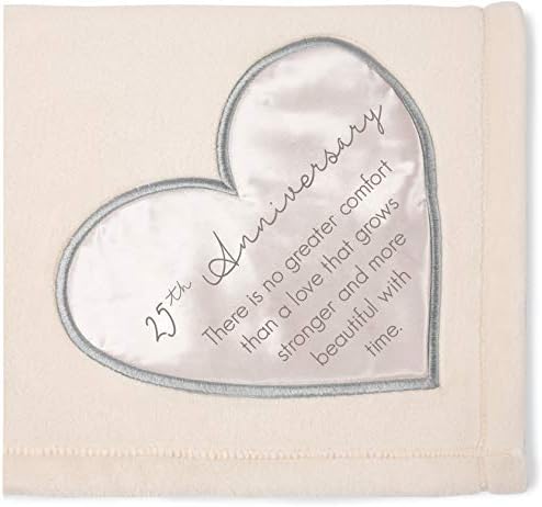 Pavilion Gift Company - 25th Soft Royal Plush Blanket 50x60 Inch