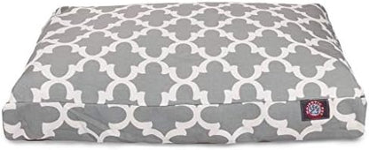 Majestic Pet Rectangular Dog Bed, Medium, 36x29x4 in, Washable, Gray