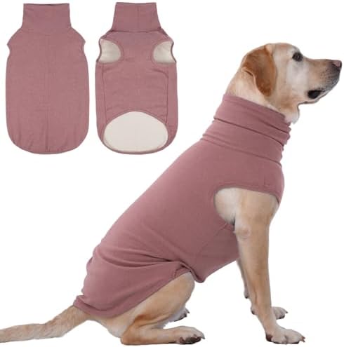 IECOii XXXL Dog Sweater - Snug Dog Turtleneck Sweater, DarkRed,XXX-Large