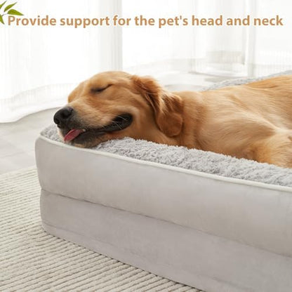 BFPETHOME Orthopedic Washable Dog Bed, Sleeping Couch for Large Senior Dogs