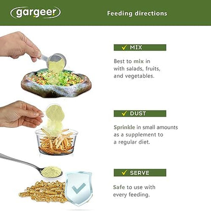 Gargeer 16oz Forest Tortoise Salad Topper. Enhanced Appetite, USA Made
