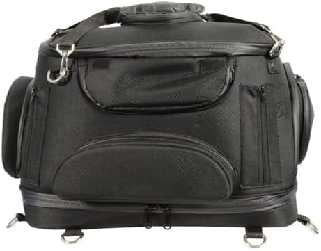 Milwaukee Performance MP8103 Large Black Heavy Duty Textile Motorcycle Pet Carrier Sissy Bar Bag - One Size