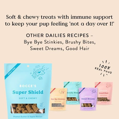 Bocce's Bakery Super Shield Soft & Chewy Dog Treats, PB & Apple (6 oz)