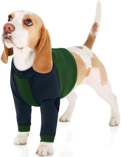 Lelepet Dog Recovery Sleeve for Wounds Front Legs, Stop Licking Dog Shirt