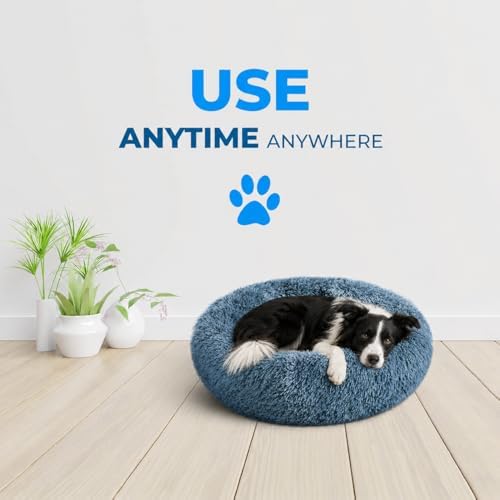 Whiskers & Friends Round Dog Beds for Medium Dogs, Orthopedic, Washable